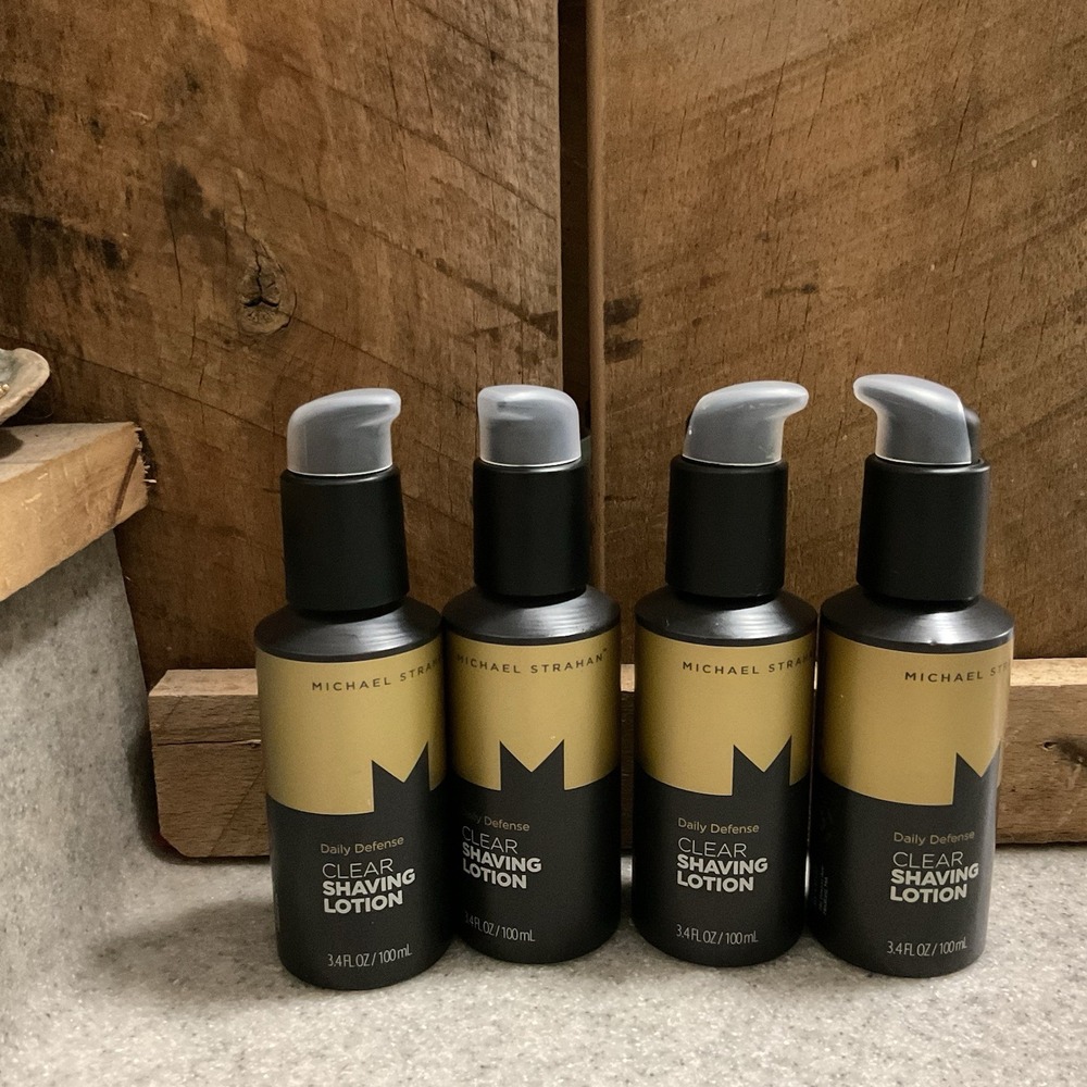 💈 4x Michael Strahan Clear Shaving Lotion 3.4oz Daily Defense Beard Gel